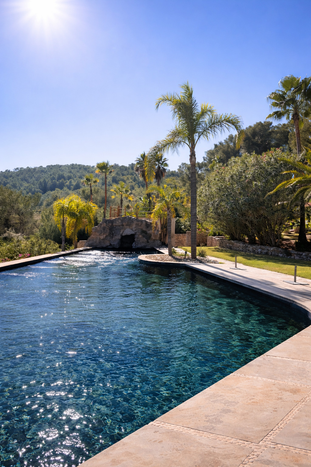 Mediterranean garden villa in Santa Eulalia